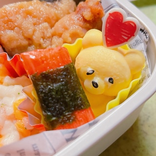 お弁当￤キャラ弁￤隙間おかず￤カニカマの磯辺揚げ風